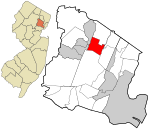 Essex County New Jersey incorporated and unincorporated areas Verona highlighted